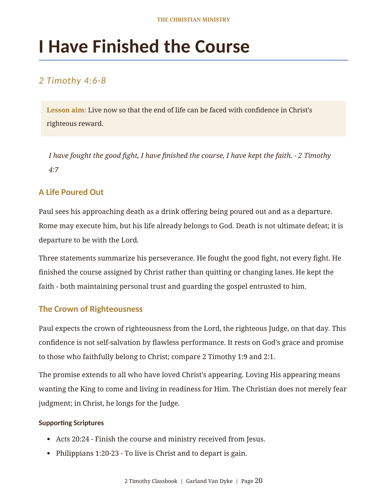 2 Timothy Bible class workbook page 21