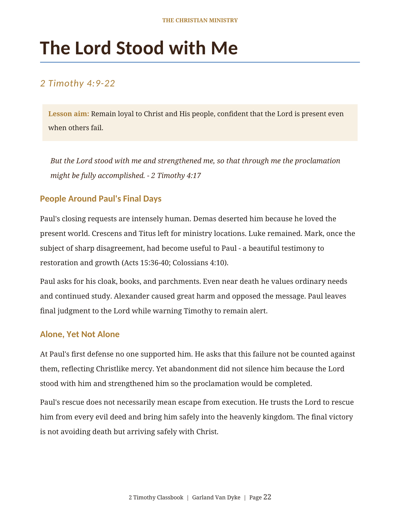 2 Timothy Bible class workbook page 23