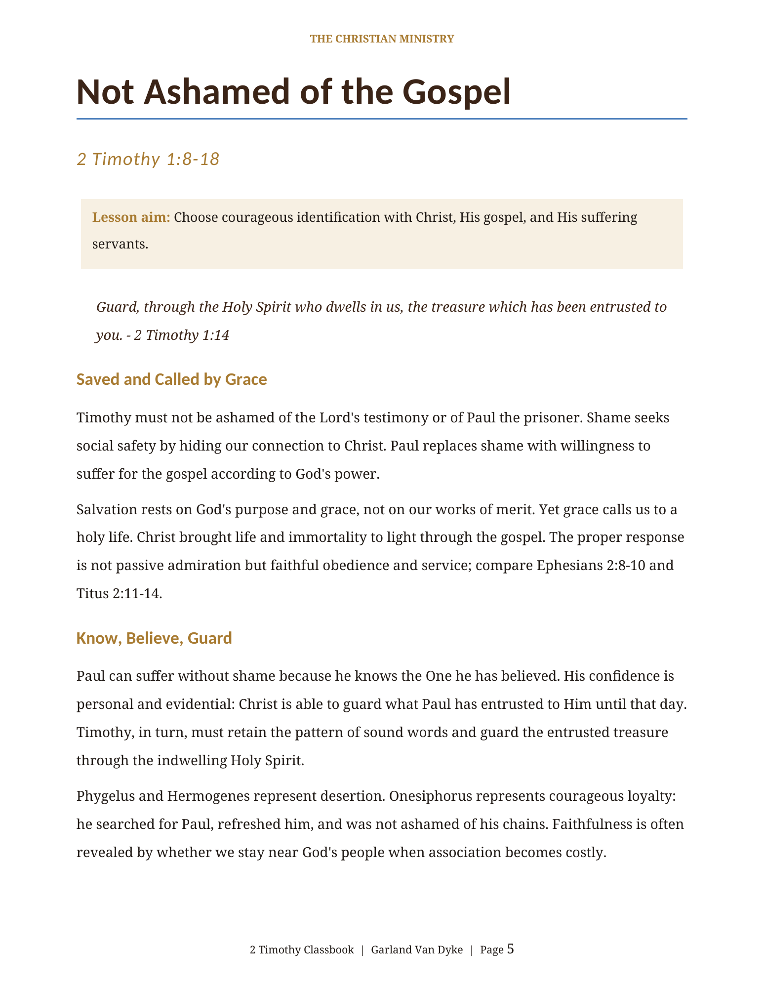 2 Timothy Bible class workbook page 6