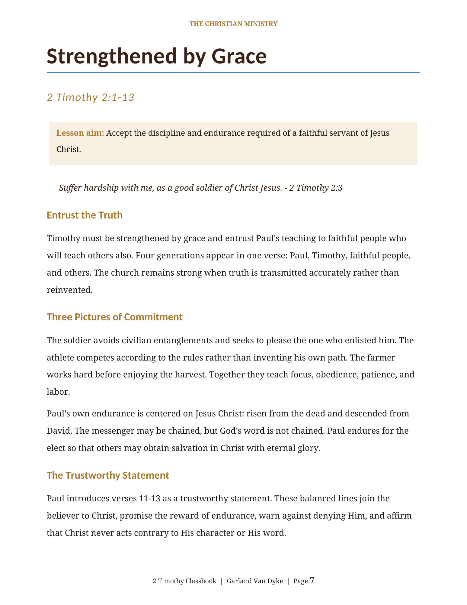 2 Timothy Bible class workbook page 8