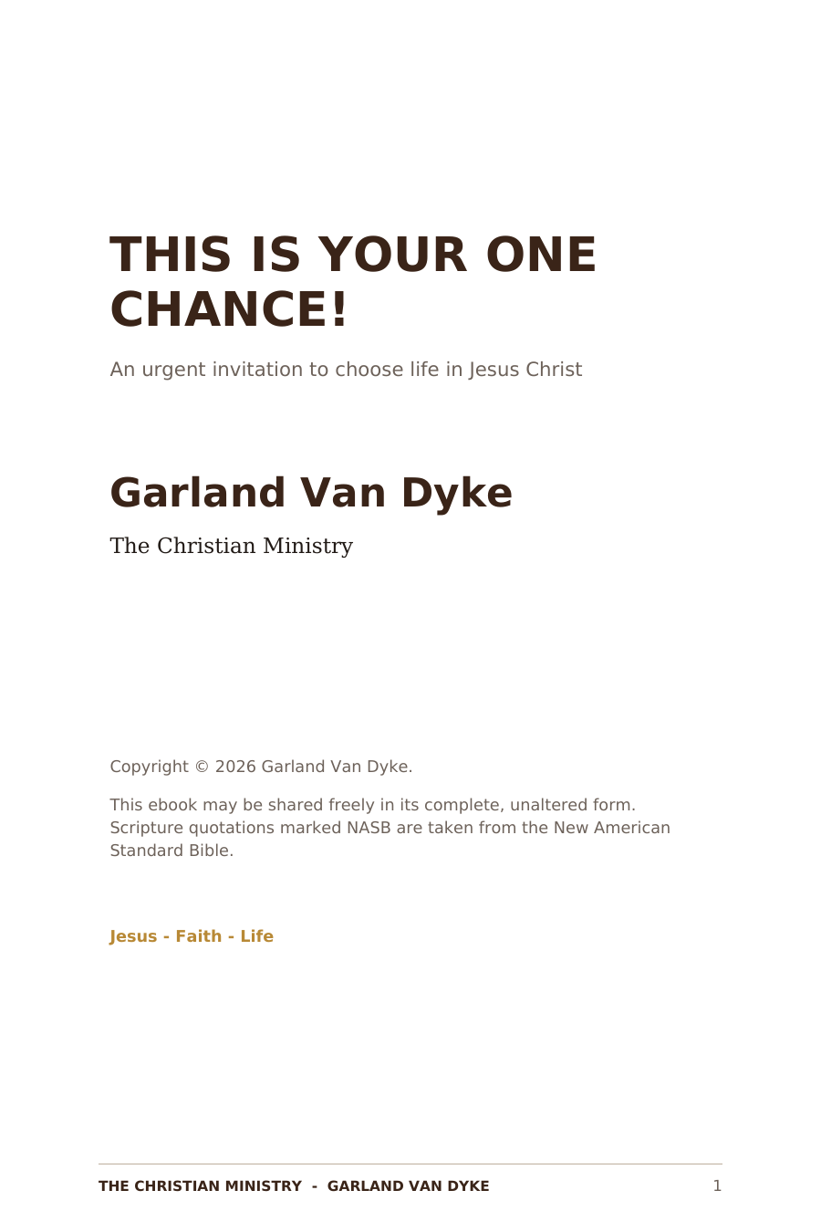 This Is Your One Chance eBook page 2