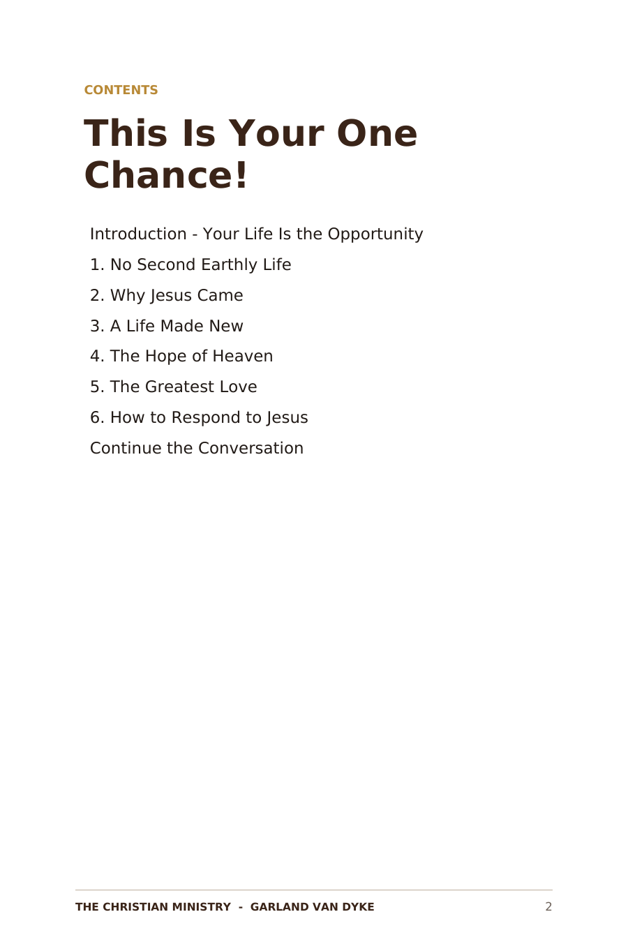 This Is Your One Chance eBook page 3